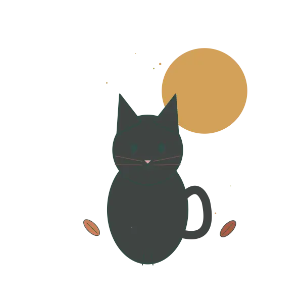 Black Cat Under the Moon - Original Design Artwork Original Black Cat Under the Moon illustration for upcoming cross stitch PDF pattern; design artwork not a stitched sample