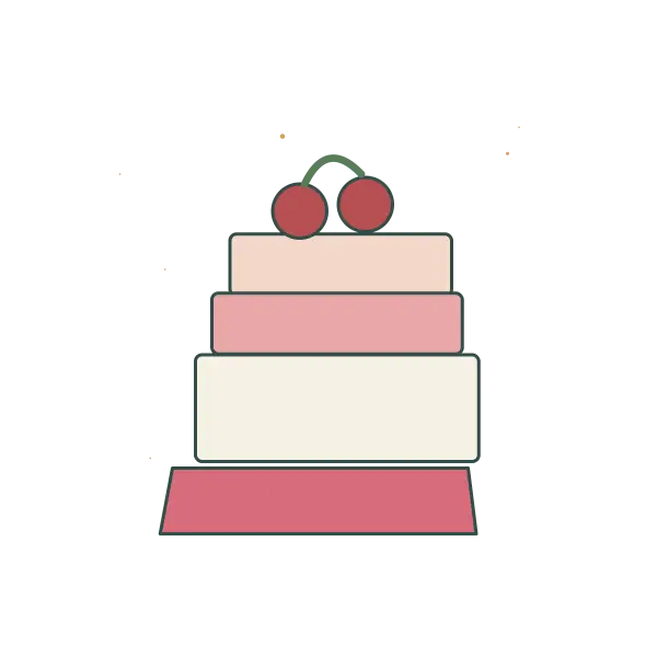 Cherry Cake Slice — Original Design Artwork Original Cherry Cake Slice illustration for cross stitch PDF design, not a photo of a stitched piece
