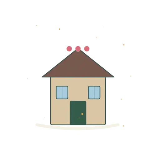 Original Gingerbread House illustration for upcoming cross stitch PDF pattern; design artwork not a stitched sample