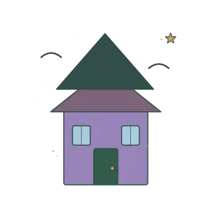 Haunted Cottage Mini - Original Design Artwork Original Haunted Cottage Mini illustration for upcoming cross stitch PDF pattern; design artwork not a stitched sample