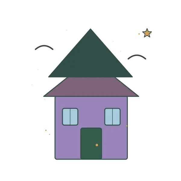 Haunted Cottage Mini - Original Design Artwork Original Haunted Cottage Mini illustration for upcoming cross stitch PDF pattern; design artwork not a stitched sample