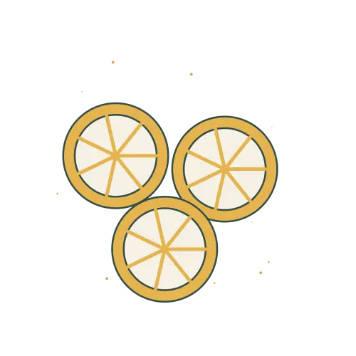 Original Lemon Slice Sampler illustration for upcoming cross stitch PDF pattern; design artwork not a stitched sample