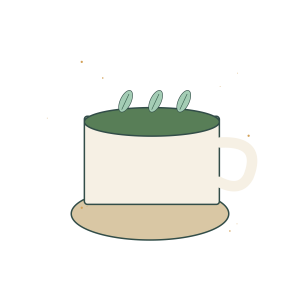 Matcha Latte Moment - Original Design Artwork Original Matcha Latte Moment illustration for upcoming cross stitch PDF pattern; design artwork not a stitched sample