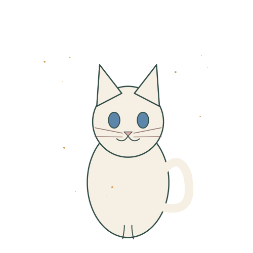 Original Minimal Siamese Cat Portrait illustration for upcoming cross stitch PDF pattern; design artwork not a stitched sample