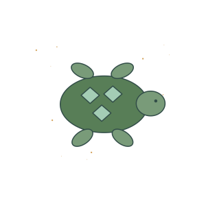 Original Sea Turtle and Coral illustration for upcoming cross stitch PDF pattern; design artwork not a stitched sample