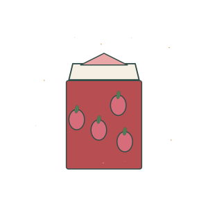 Strawberry Jam Jar - Original Design Artwork Original Strawberry Jam Jar illustration for upcoming cross stitch PDF pattern; design artwork not a stitched sample
