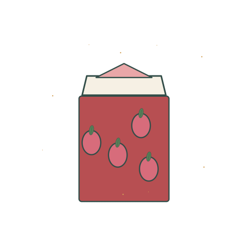 Original Strawberry Jam Jar illustration for upcoming cross stitch PDF pattern; design artwork not a stitched sample