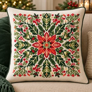 christmas-mandala-cushion-mockup Mandala Cross Stitch Pattern ready