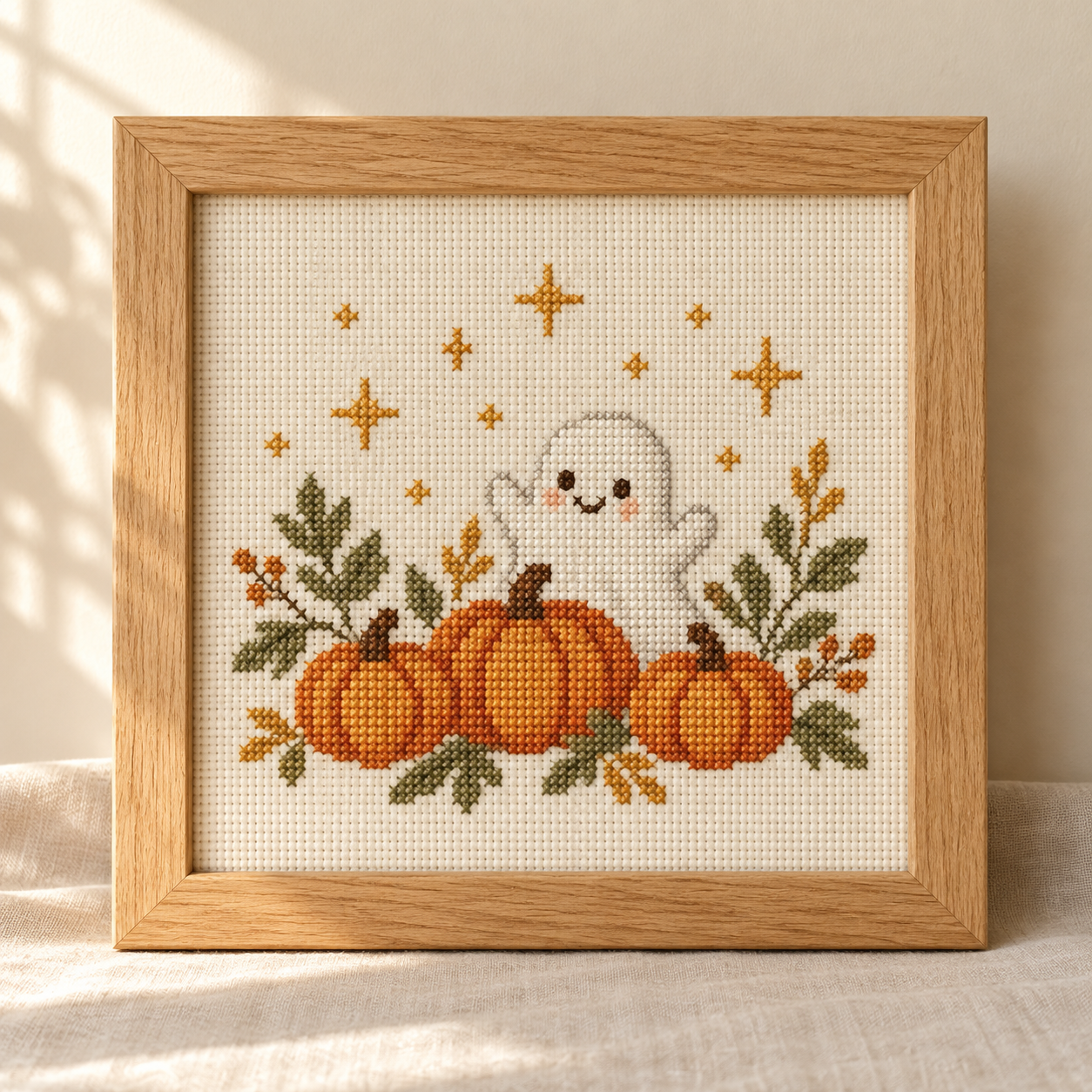Halloween — framed cross stitch category illustration